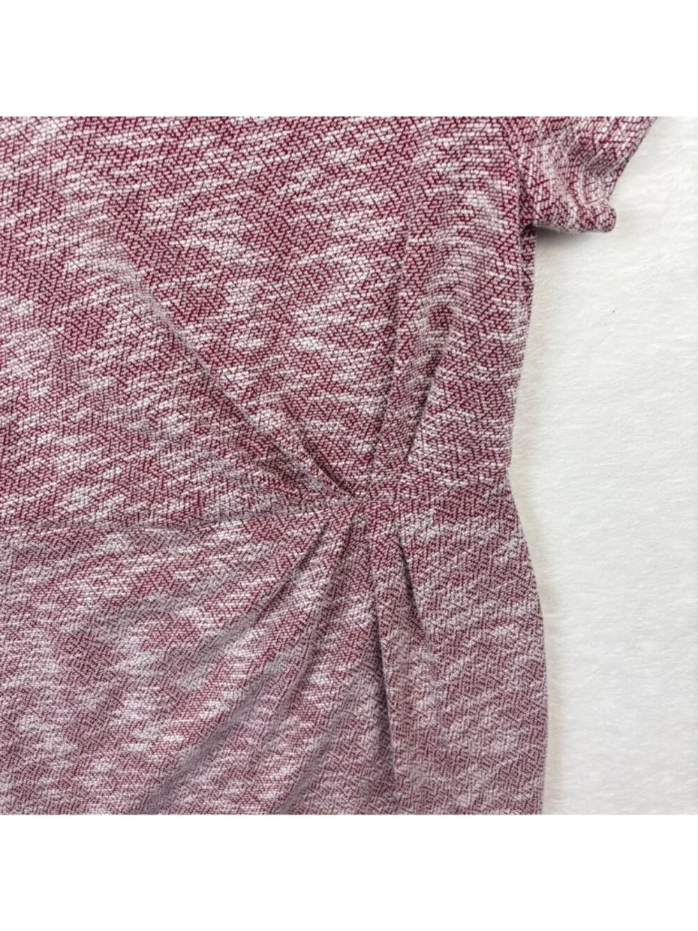 ✨3/$30 41 Hawthorn M Textured Red Short Sleeve Dress Back Zip Career Office - Picture 3 of 5